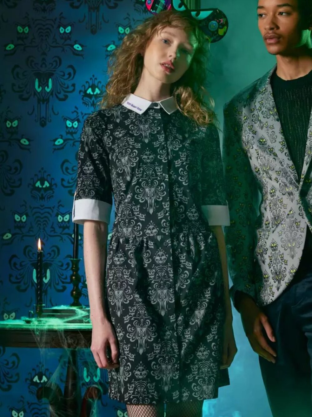 Disney Haunted Mansion Glow-in-the-Dark Retro Dress for Women Size Large NWT